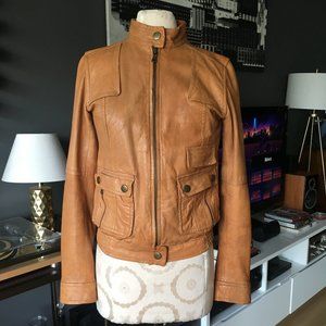 Banana Republic Tan Leather Jacket